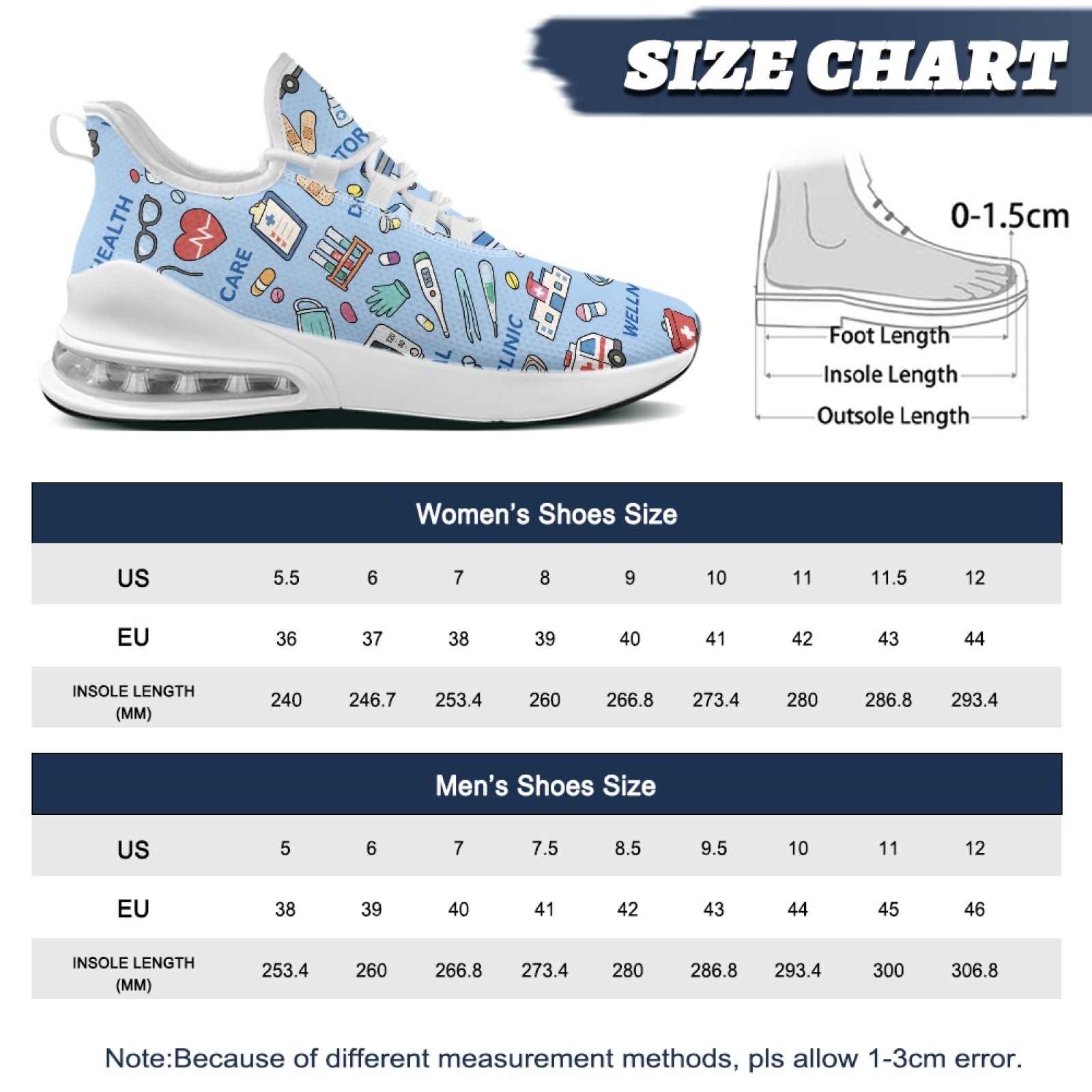 Scarpe da infermiera con motiv - Breathable Mesh Athletic Shoes recensione e prezzo