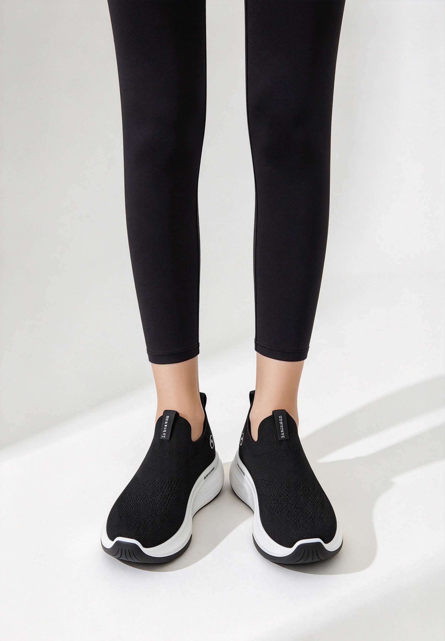 Scarpe da passeggio con suola  - Knit Fabric Lace Up Sneakers recensione e prezzo