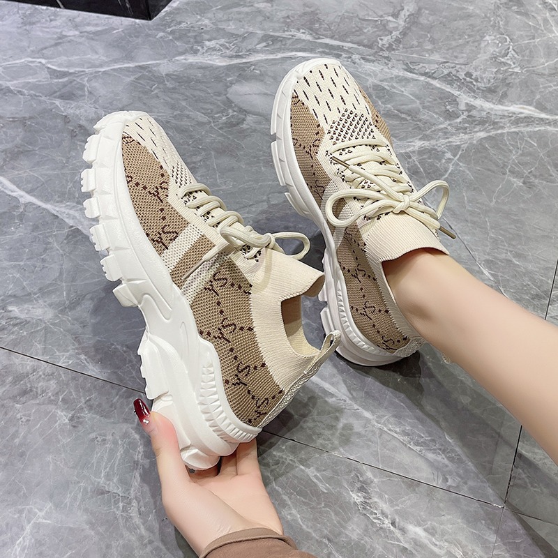 2026 Nuove Sneakers da Donna c - Knit Fabric Lace Up Sneakers recensione e prezzo