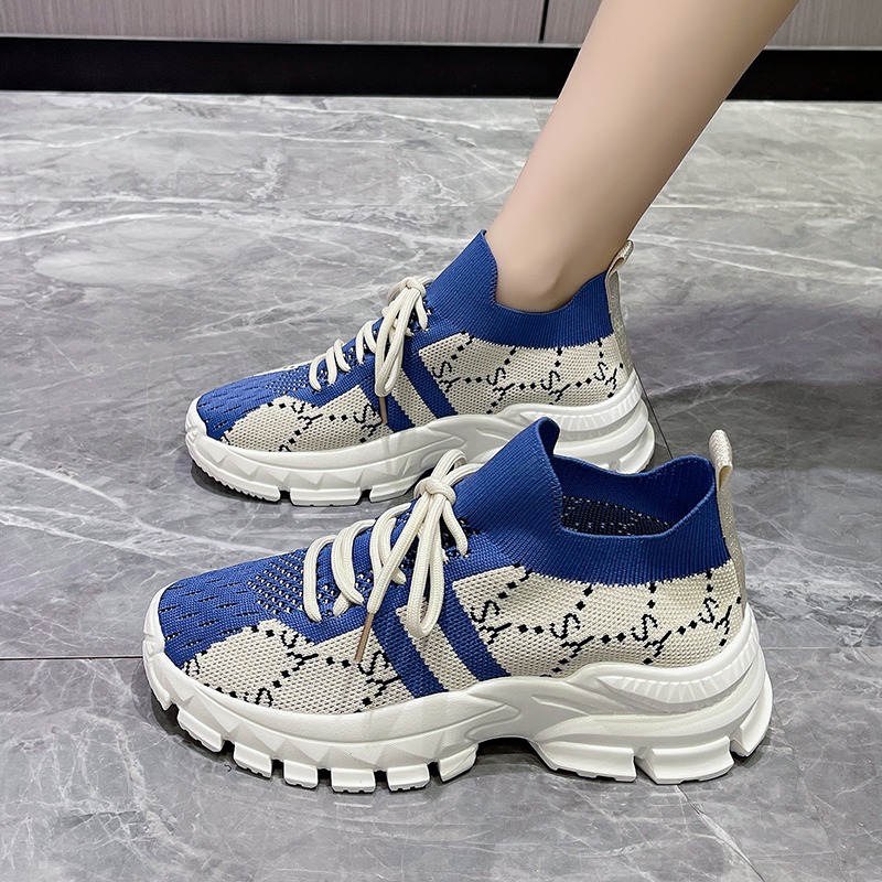 2026 Nuove Sneakers da Donna c - Knit Fabric Lace Up Sneakers recensione e prezzo