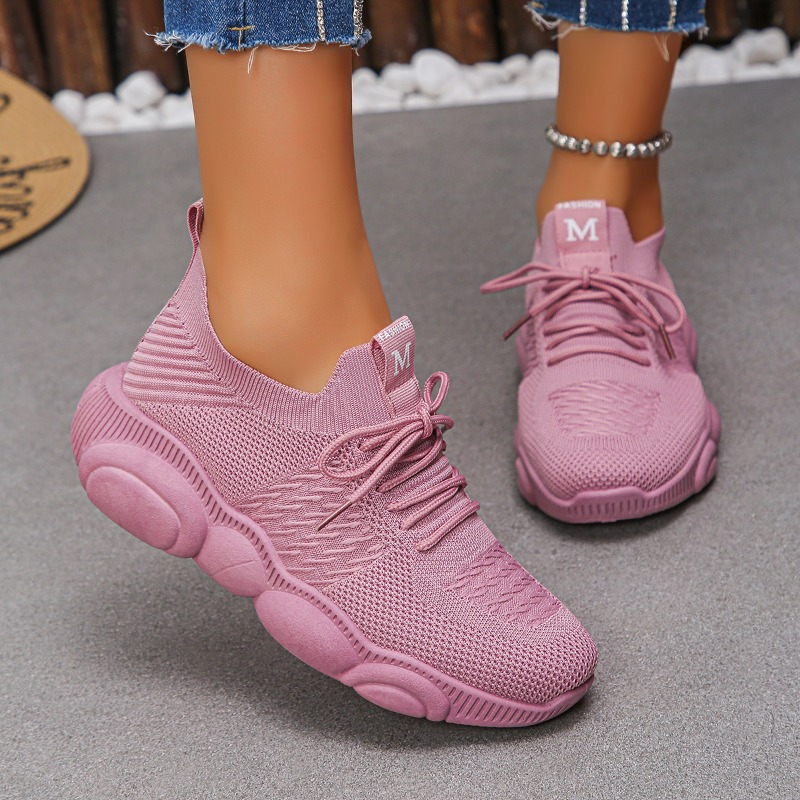 Sneakers da Donna Nuove Mocass - Knit Fabric Lace Up Sneakers recensione e prezzo