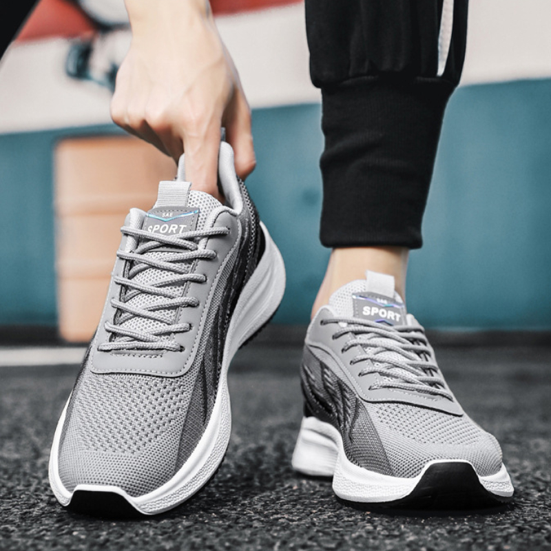 scarpe da corsa firmate uomo s - Knit Fabric Lace Up Sneakers recensione e prezzo